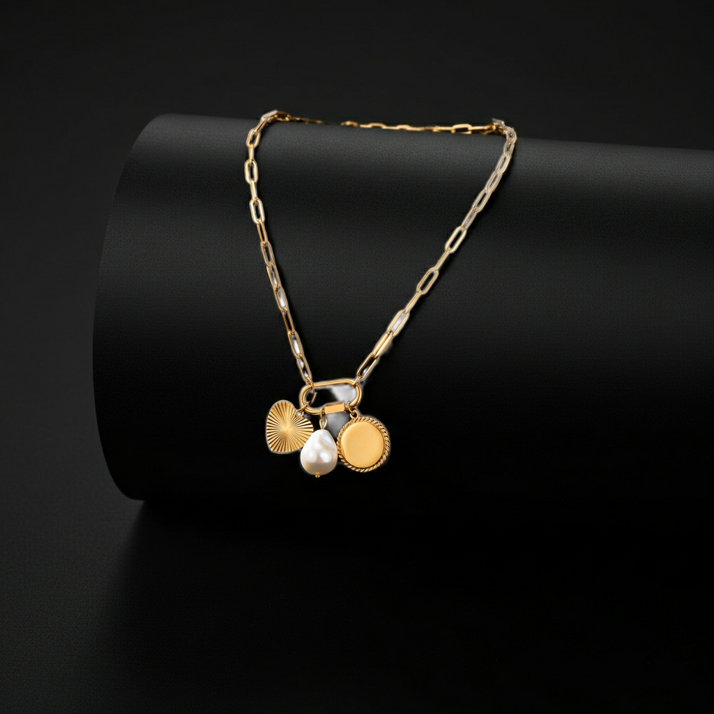 Eterna Gold Charm Necklace