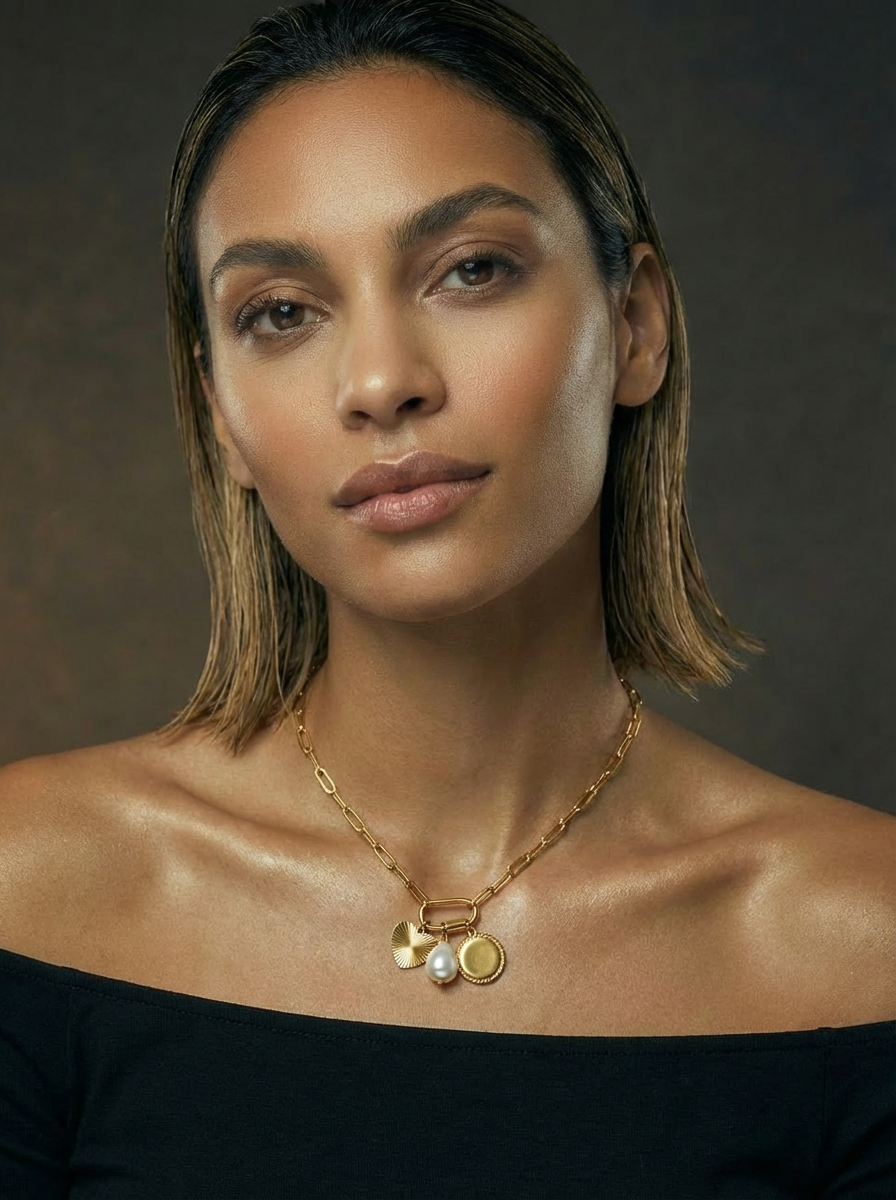 Eterna Gold Charm Necklace